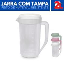 Jarra de Suco Água Refri Tampa Redonda Alça Plástico 2L