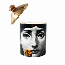 Jarra de vela de aromaterapia de cerâmica Big Eye Starry Sky com tampa