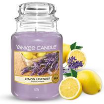 Jarra de Vela Grande de Cristal com Fragrância de Lavanda