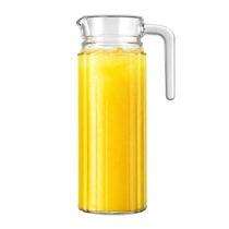 Jarra de Vidro 1 Litro Slim Frigo com Design Canelado, Ideal para Porta de Geladeira, Perfeita para Água, Sucos e Chás Gelados, Vidro Resistente