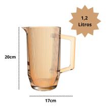 Jarra De Vidro 1,2 L Âmbar Graffiato Hauskraft