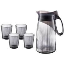 Jarra de Vidro 1,2 L com 4 Copos 250 ml Galante - Hauskraft Jarra de Vidro 1,2 L com 4 Copos 250 ml Galante - Hauskraft