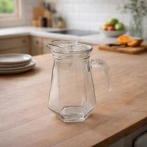 Jarra de Vidro 1,2L Transparente para Água e Suco Com Tampa