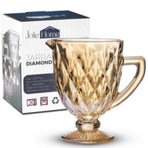 Jarra De Vidro 1,3 Litros Diamond Cor Dourado / Amber