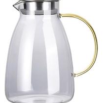 Jarra de Vidro 1,9L Borossilicato Transparente com Tampa Inox