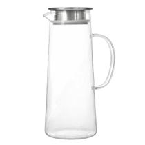 Jarra De Vidro Acqua Com Tampa Inox Alça Suco Água Bebidas