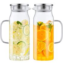 Jarra de vidro Bivvclaz 1,6 L com tampa e bico para água quente/fria