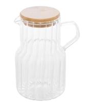 Jarra De Vidro Borossilicato Com Tampa De Bambu 1L Lyor