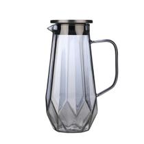 Jarra De Vidro Borossilicato Com Tampa Inox Suco Água 1,4l