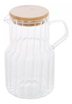 Jarra De Vidro C Tampa de Bambu Classic 1,125L