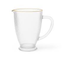 Jarra de Vidro Cameratta Borda Dourada Transparente 1.349ml - Gamma