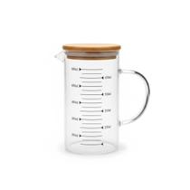 Jarra De Vidro Com Medida E Tampa De Bambu 500ml - Casíta