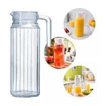 Jarra de vidro com tampa 1Lt água suco transparente