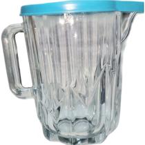 Jarra De Vidro Com Tampa Azul E Alça 700ml Shiny