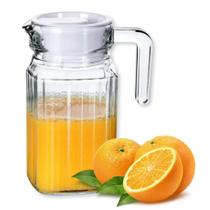 Jarra de Vidro Com Tampa e Alça 500ml Bebidas Suco Transparente