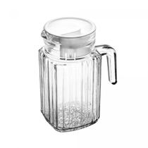 Jarra De Vidro Com Tampa Em Plástico Branca 550ml Lyor Jarra De Vidro Com Tampa Em Plástico Branca 550ml Lyor