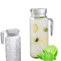 Jarra De Vidro Com Tampa Garrafa P/ Suco Água Refresco 1 Litro Resistente