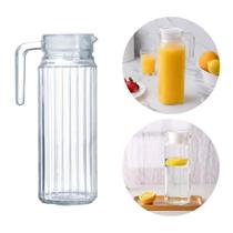 Jarra De Vidro Com Tampa Plástico Suco Água 1 Litro - Life&Home Jarra De Vidro Com Tampa Plástico Suco Água 1 Litro - Life&Home