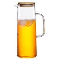 Jarra de Vidro de Borossilicato com Tampa de Bambu 1,2 Litros