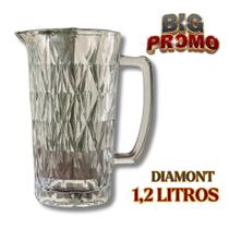 Jarra de Vidro Diamond 1,2 Litros para suco / água / chá - Super Resistente
