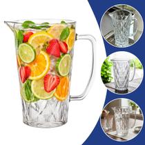 Jarra de Vidro Diamond 1,2L Para Suco Água Bebidas Design Diamante Elegante Resistente Mesa Posta Cozinha