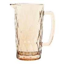 Jarra de Vidro Diamond Âmbar 1L Mesa Posta Água Suco Bebidas Jarra de Vidro Diamond Âmbar 1L Mesa Posta Água Suco Bebidas