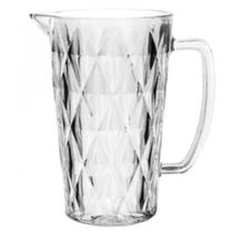 Jarra de vidro diamond decorada de suco 1 litro transparente para mesa posta de cozinha