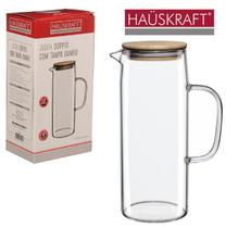 Jarra De Vidro Doppio Com Tampa De Bambu 1,2 Litros Hauskraft