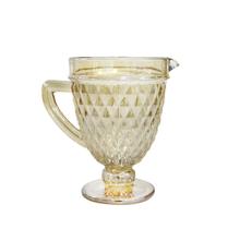 Jarra de vidro em alto relevo âmbar 1 litro