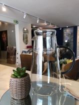 Jarra de vidro fun com alca verde escuro e copo 1,3l Jarra de vidro fun com alca verde escuro e copo 1,3l