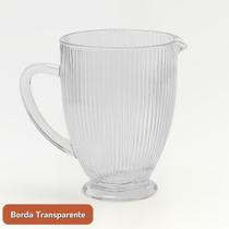 Jarra de Vidro Graffiato Prisma 1L Borda Dourada ou Transparente Mesa Posta Elegante Jarra de Vidro Graffiato Prisma 1L Borda Dourada ou Transparente Mesa Posta Elegante