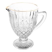 Jarra de Vidro Greek para Água e Suco Fio de Ouro Borda Dourada 1L Wolff