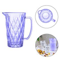 Jarra de Vidro Luxo Diamante Azul Transparente 1,2L Grosso Resistente Sucos Refrigerante Diamond