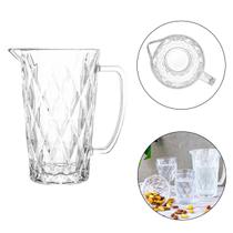 Jarra de Vidro Luxo Diamante Transparente 1 L Grosso Resistente Sucos Refrigerante Diamond