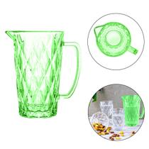 Jarra de Vidro Luxo Diamante Verde Transparente 1,2L Grosso Resistente Sucos Refrigerante Diamond