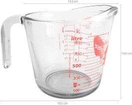Jarra De Vidro Medidora Temperado Marinex 1 Litro Com Alça Jarra De Vidro Medidora Temperado Marinex 1 Litro Com Alça