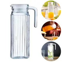 Jarra de Vidro para Água e Suco 1 Litro Transparente, Resistente a Choque Térmico, com Alça Ergonômica. Jarra de Vidro para Água e Suco 1 Litro Transparente, Resistente a Choque Térmico, com Alça Ergonômica.