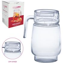 Jarra De Vidro Riviera 1,5l Transparente Com Tampa Jarra De Vidro Riviera 1,5l Transparente Com Tampa