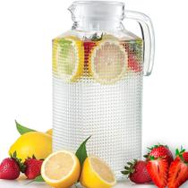 Jarra de Vidro Suco Água Refri Rubi Com Tampa 1,8 Litro Luxo