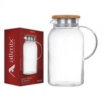 Jarra de Vidro Tampa De Bambu Borossilicato 1800ml Allmix