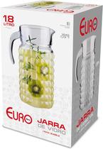 Jarra de Vidro transparente 1.8 litros para servir sucos e bebidas quentes ou frias Bubble VDR7320 Euro Home