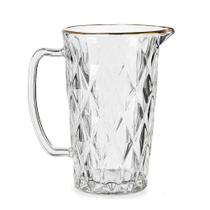 Jarra Diamante Clear C/ Borda Dourada 1 Litro Class Home Jarra Diamante Clear C/ Borda Dourada 1 Litro Class Home