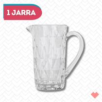 Jarra Diamante Linha Premium 1 L Vidro Grosso Transparente 1 UN