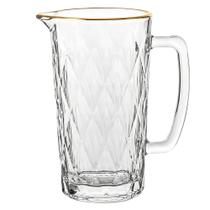 Jarra Diamond Fio de Ouro Transparente 1 Litro - Hauskraft Premium