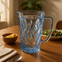 Jarra diamond vidro azul 1200ml gamma