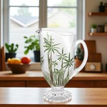 Jarra em cristal ecológico Wolff Palm Tree Sprayed 1,5 litro para sucos e água