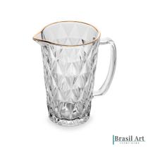 Jarra em Vidro Fio de Ouro 1L