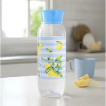 Jarra Garrafa Para Água Suco com Tampa Azul Limão Siciliano 1400ml Jarra Garrafa Para Água Suco com Tampa Azul Limão Siciliano 1400ml