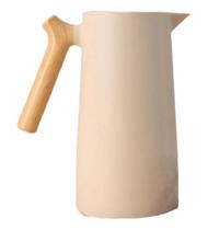 Jarra Garrafa Térmica Alça Curvada 1000Ml Café Cabo - Bege