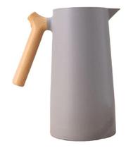 Jarra Garrafa Térmica Alça Curvada 1000ml Café Cabo Madeira Jarra Garrafa Térmica Alça Curvada 1000ml Café Cabo Madeira